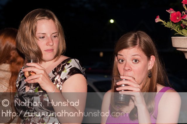 Laura Hendee and Alissa Fitch apparently caught by surprise.